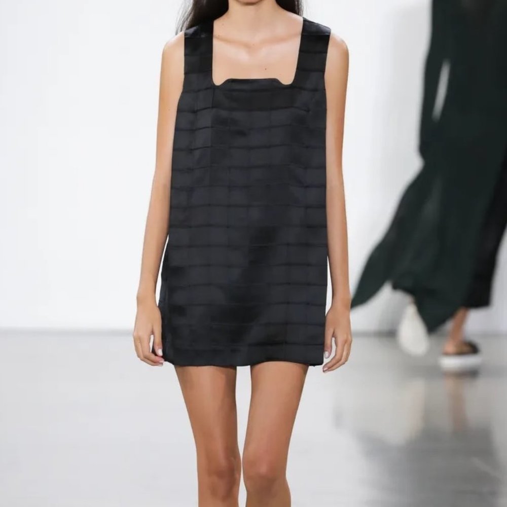 Bevza Square Neckline Mini Dress Size SMALL